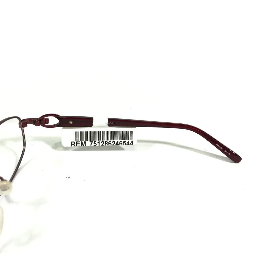 Jones New York Eyeglasses Frames J473 BURGUNDY Red Round Full Rim 52-17-135